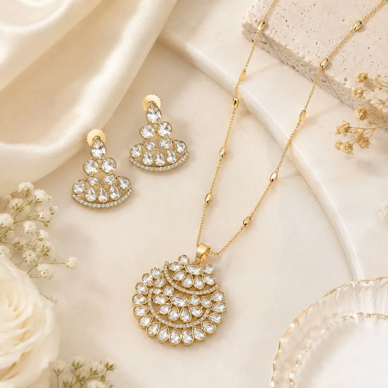 Noor Chandrika Pendant Set (50160)