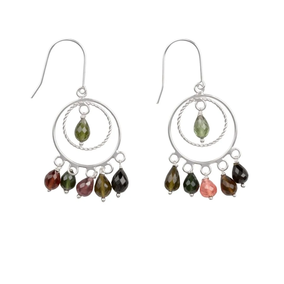 Tourmaline Chandbali Earrings (Project Handmade)