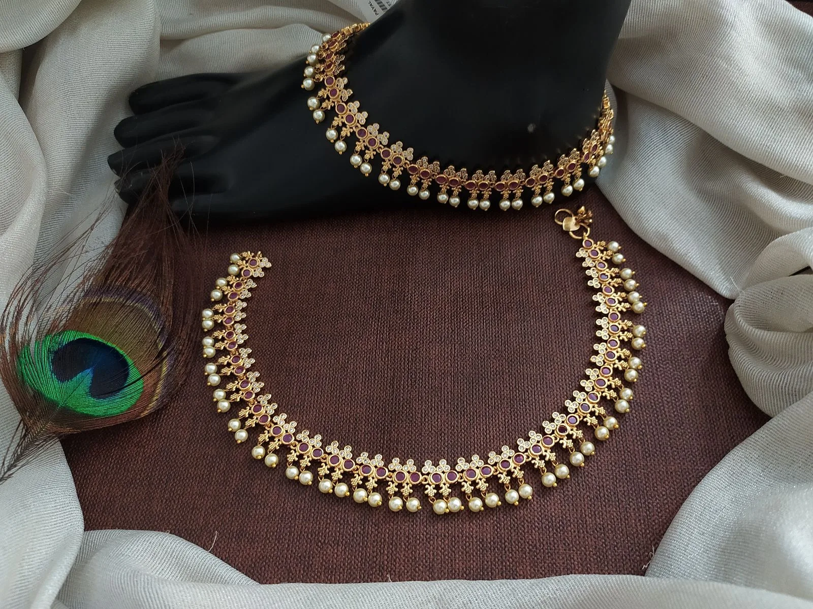 Antique Gold-Plated Bridal Anklets | Traditional Payal | Wedding Accessories