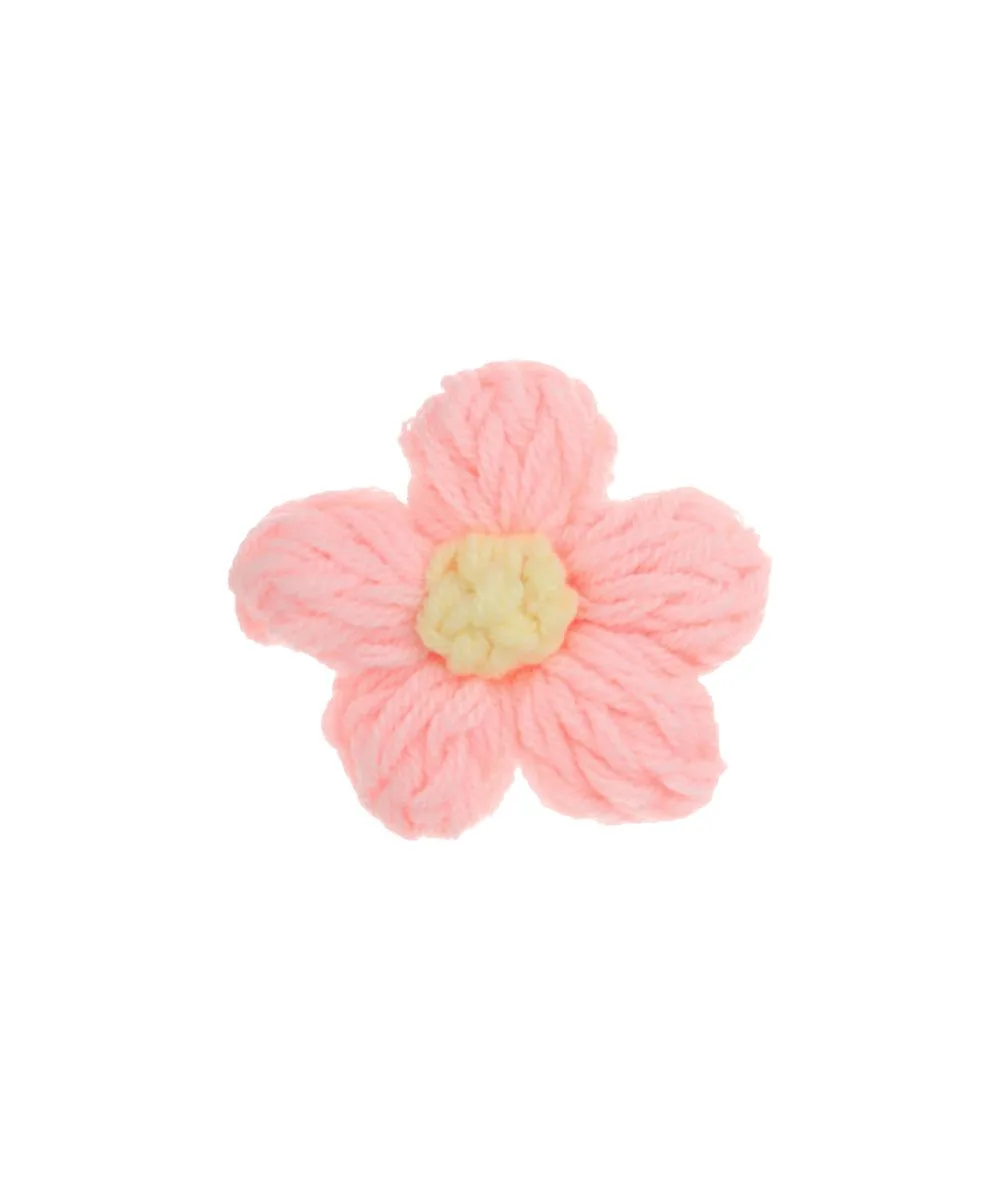 Five-Petal Knitted Floral Hair Clip Accessory | Stylika
