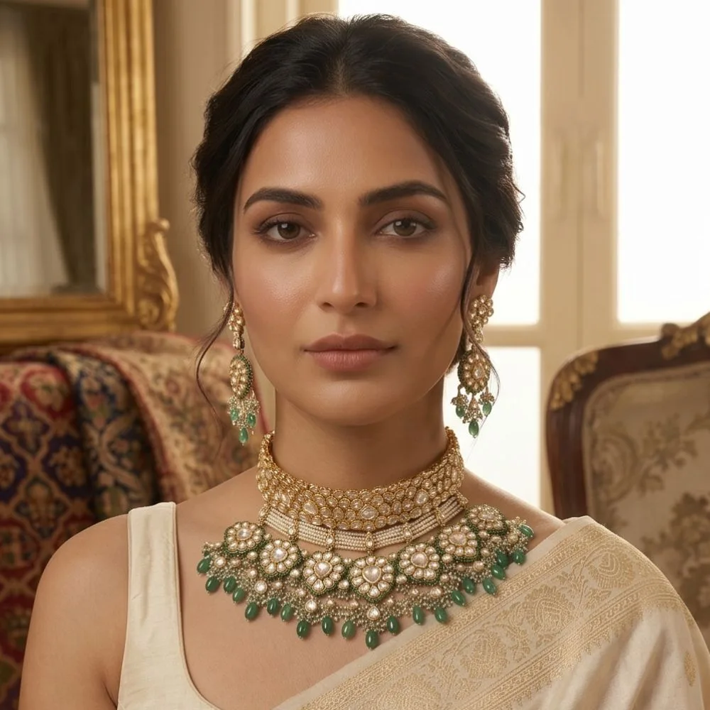 POLKI KUNDAN CHOKER SET 18Kt Gold PKCS8/12