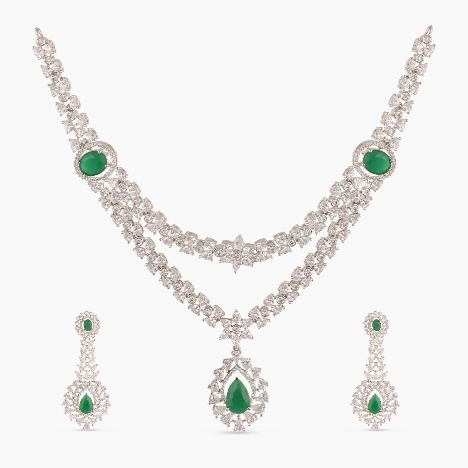 Lainey Nakshatra CZ Layered Necklace Set-(Review Jan-26)