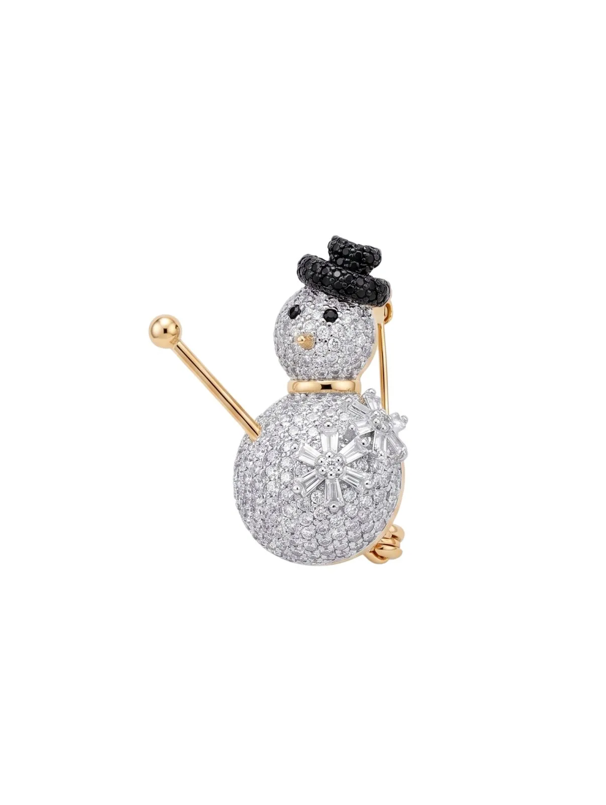 Frosty Spark Snowman Brooch
