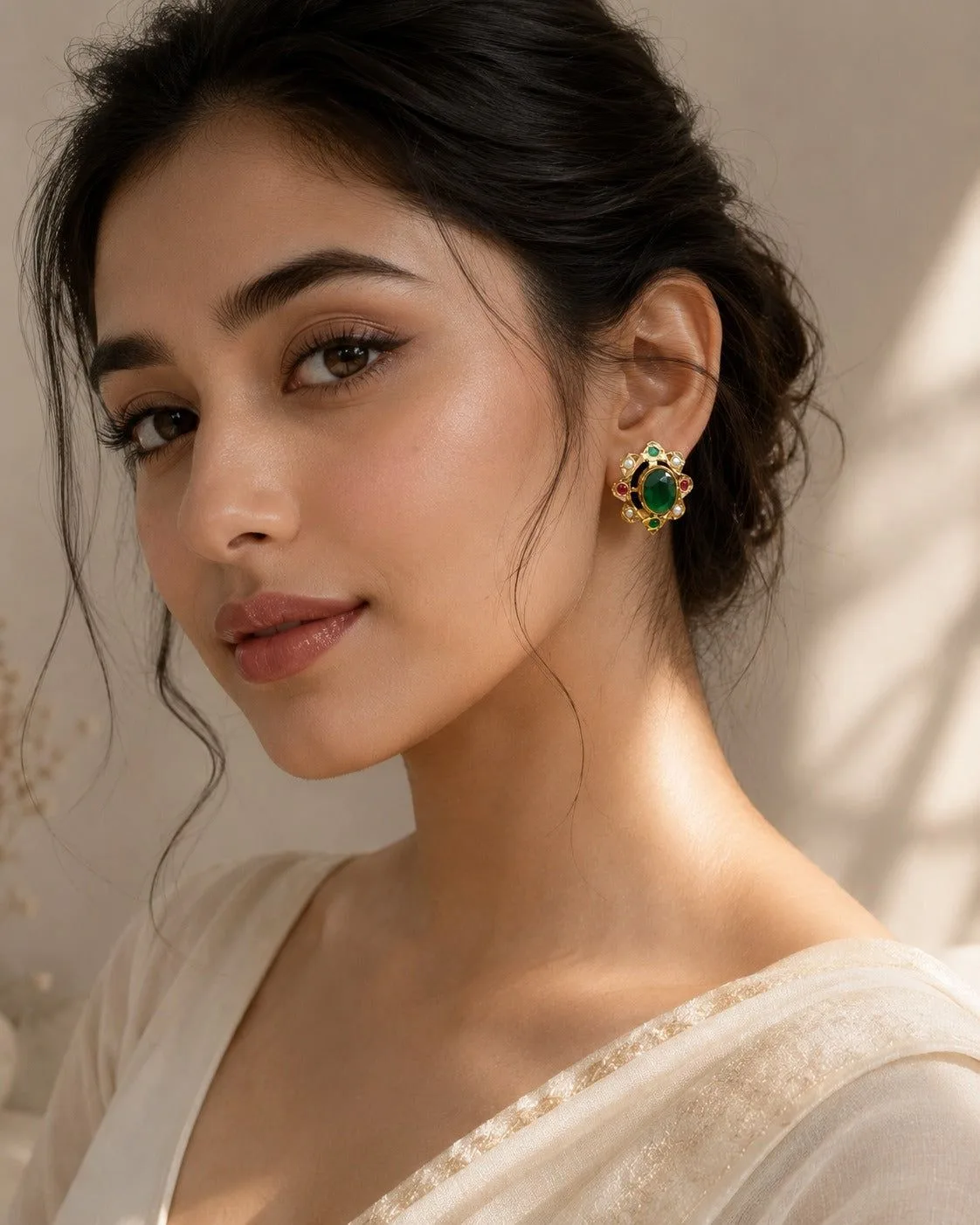 Jadau Mini Studs - Multi color