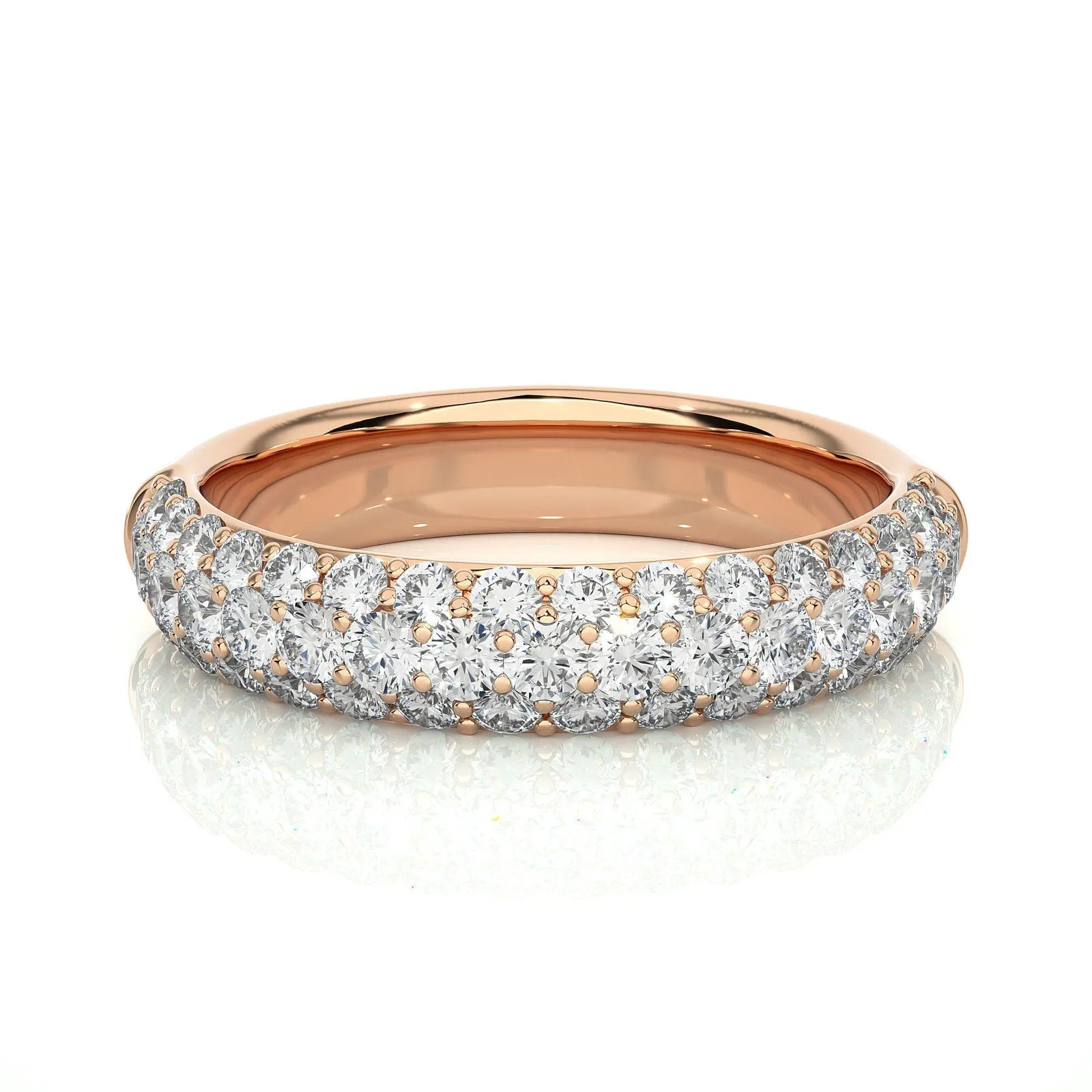 Diamond Band with Pave Setting
