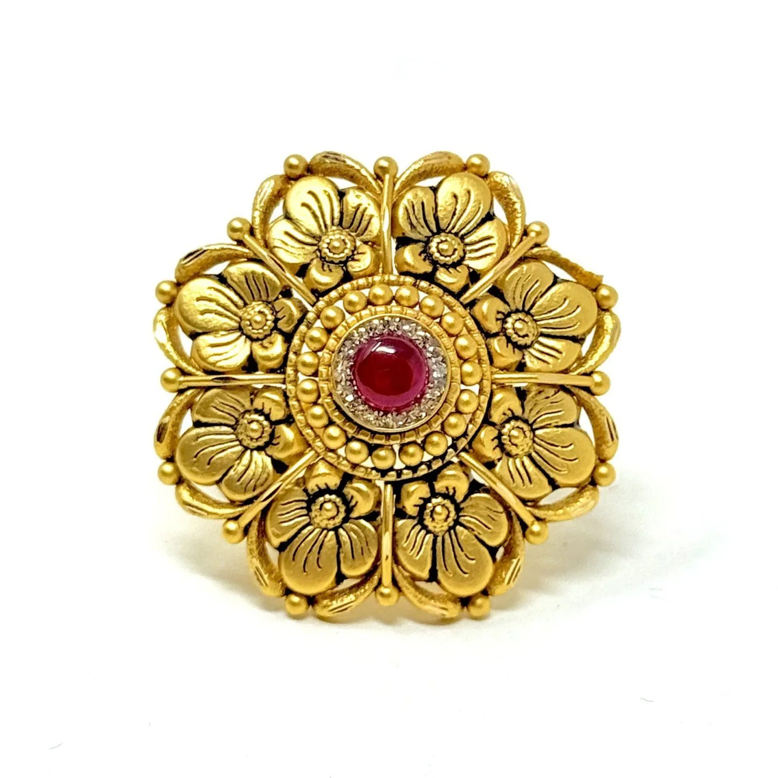 Ruby Mandala Heritage Ring