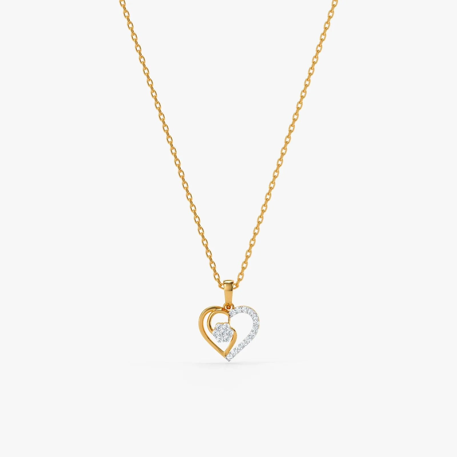 Gold Amoura Link Lab Grown Diamond Pendant