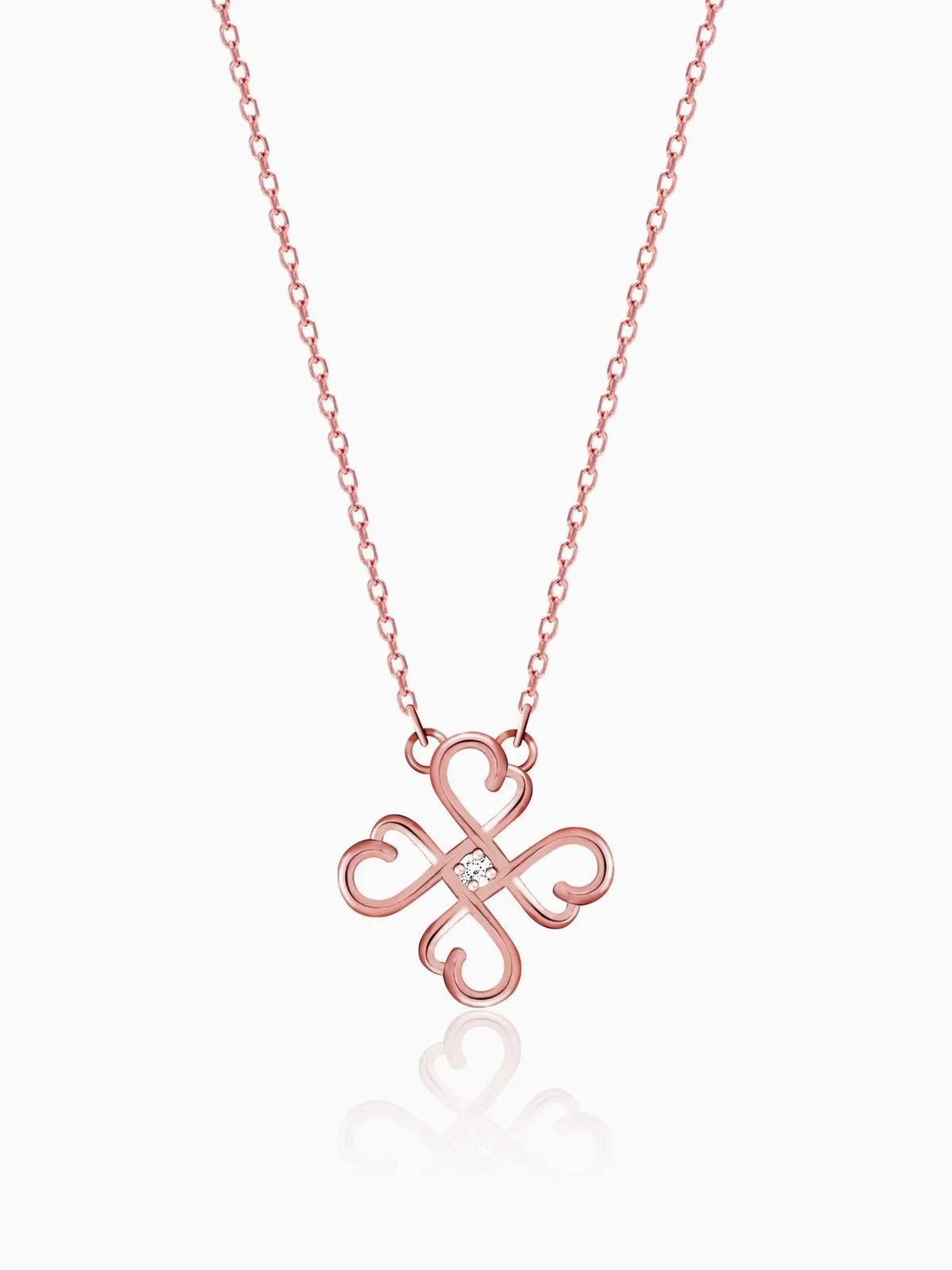 Rose Gold Clover Necklace