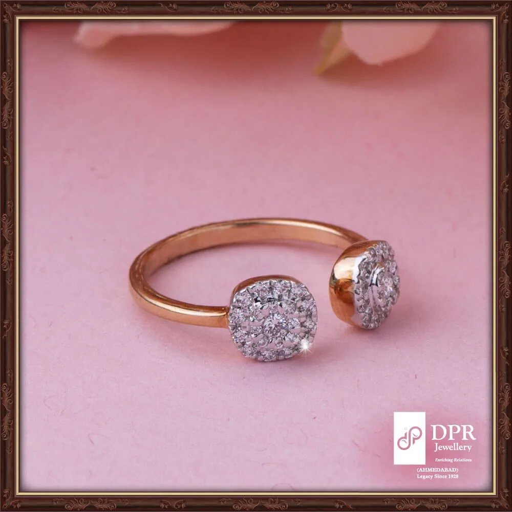 Ying- Yang Twinning Real Diamond Proposal Ring