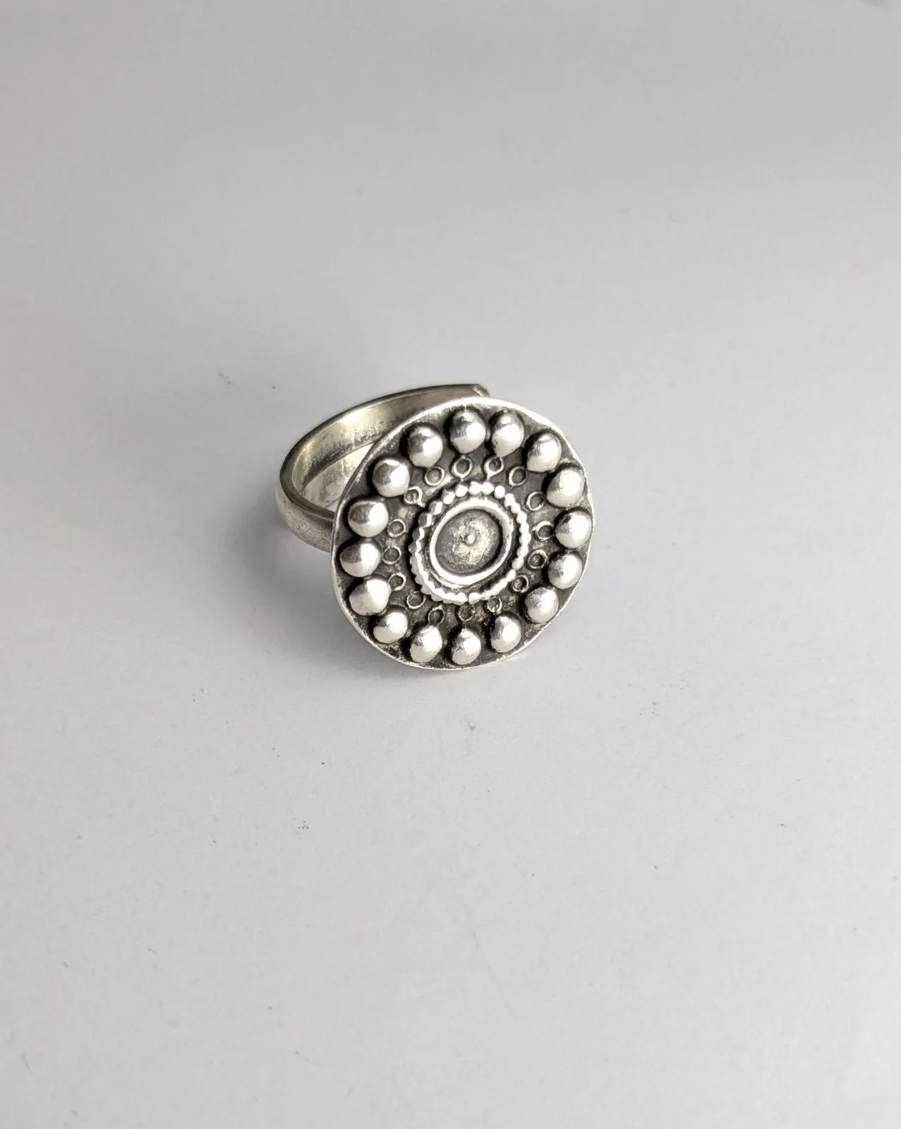 Ethnic silver ring