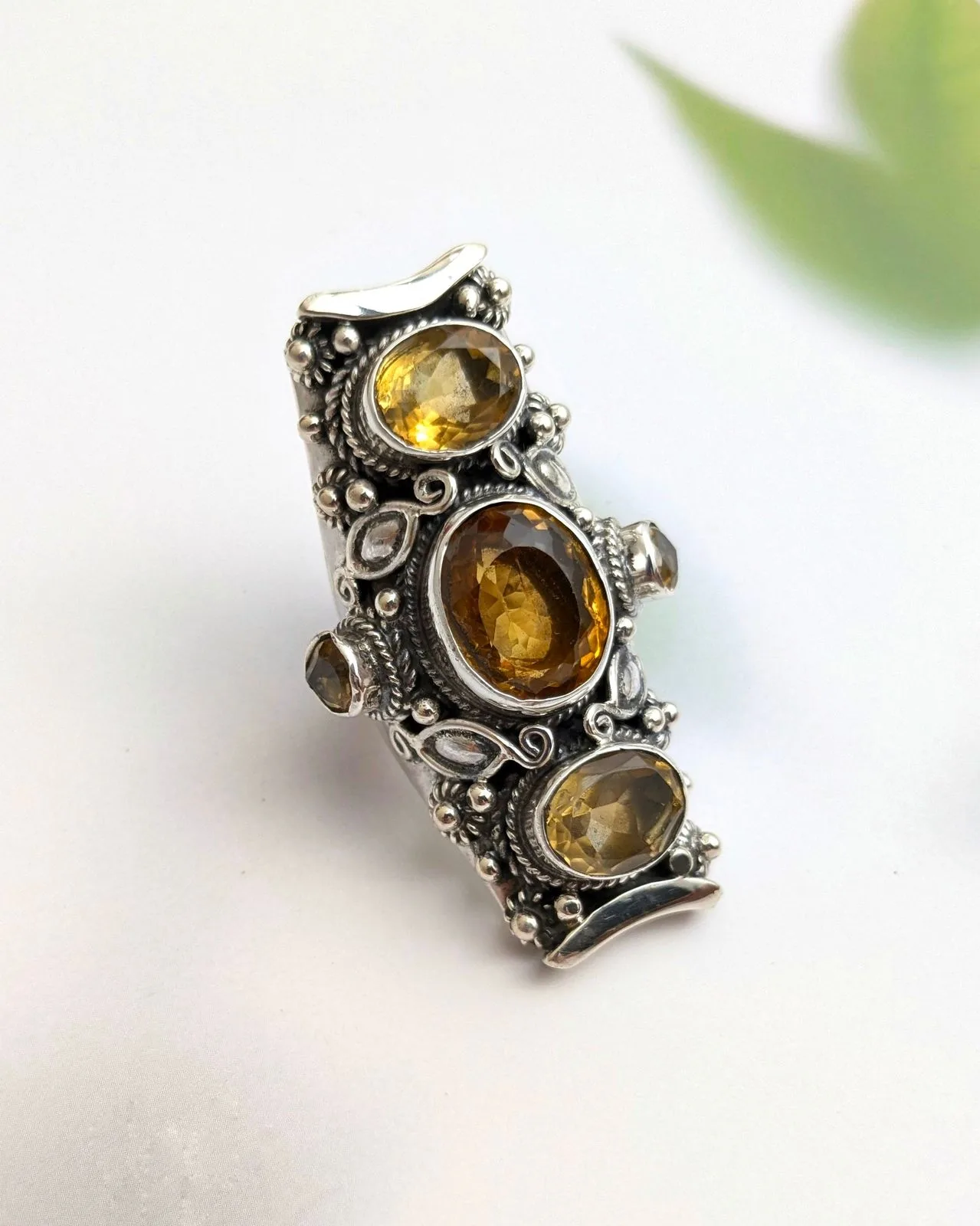 Statement citrine ring