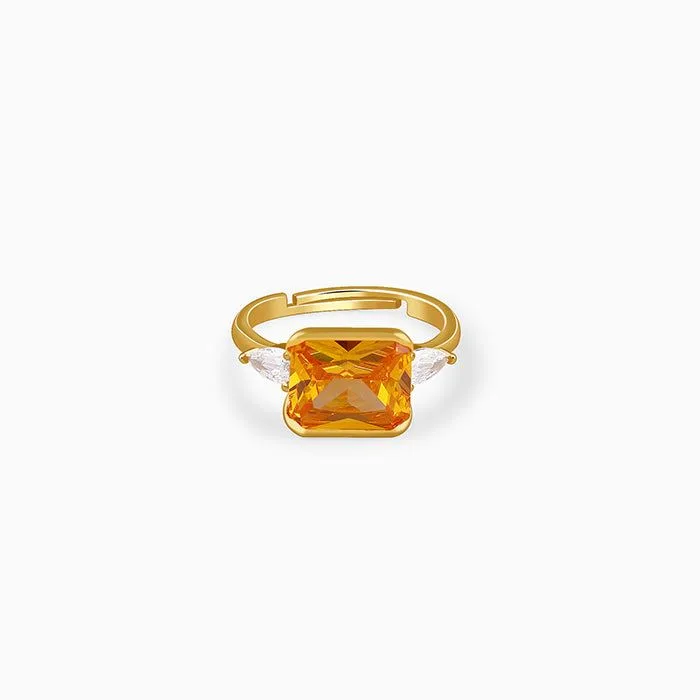Golden Royal Topaz Ring