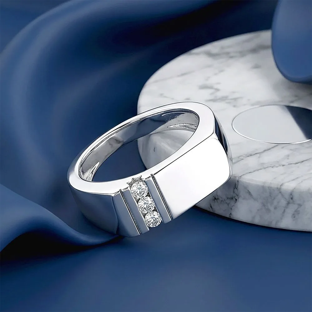 Radiant Spark Fusion 925 Sterling Silver Luxury Ring