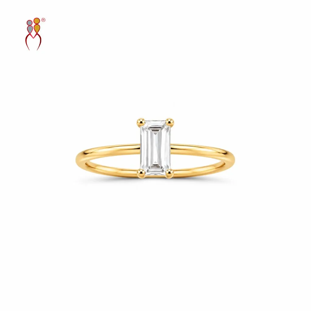 Tall Baguette Cut diamond Ring | 9kt