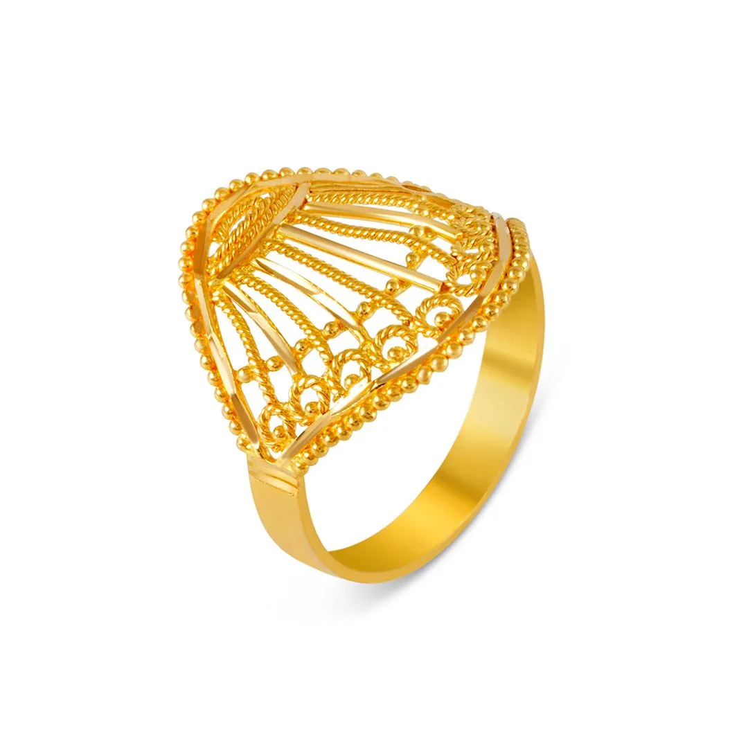 22K Gold Ladies Ring (Size 14) – LR-4733
