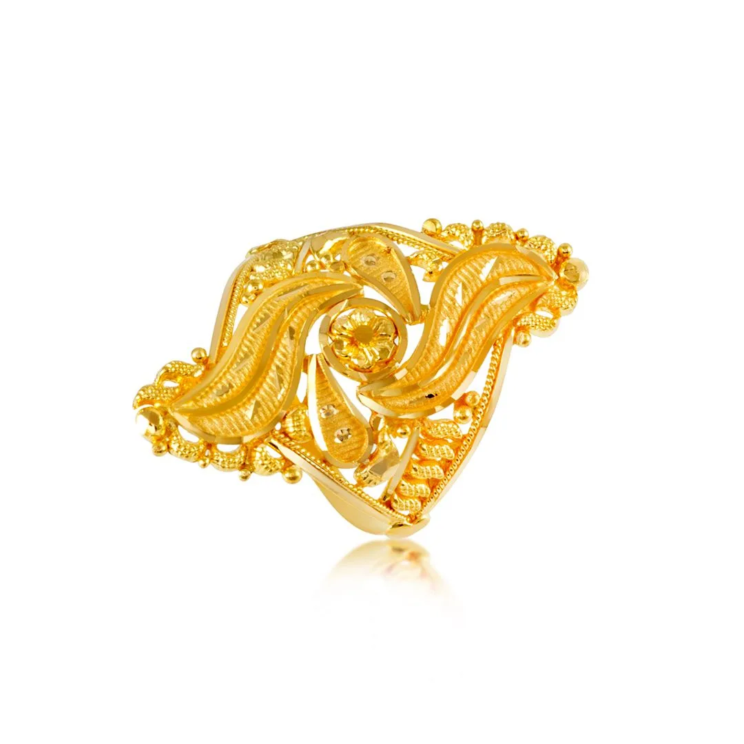 22K Gold Ladies Ring (Size 14) – LR-4742
