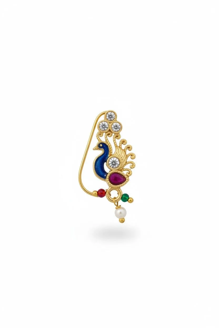 Ivvati Morika Maharashtrian Nath Nose Pin