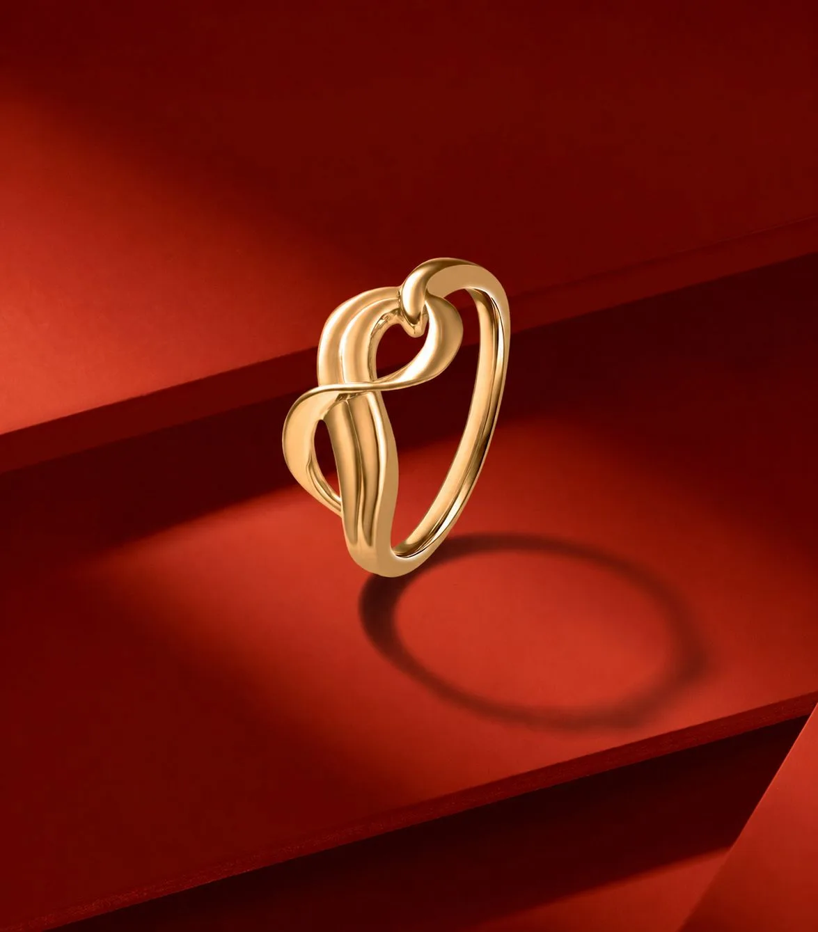 Elegant Infinity Gold Finger Ring