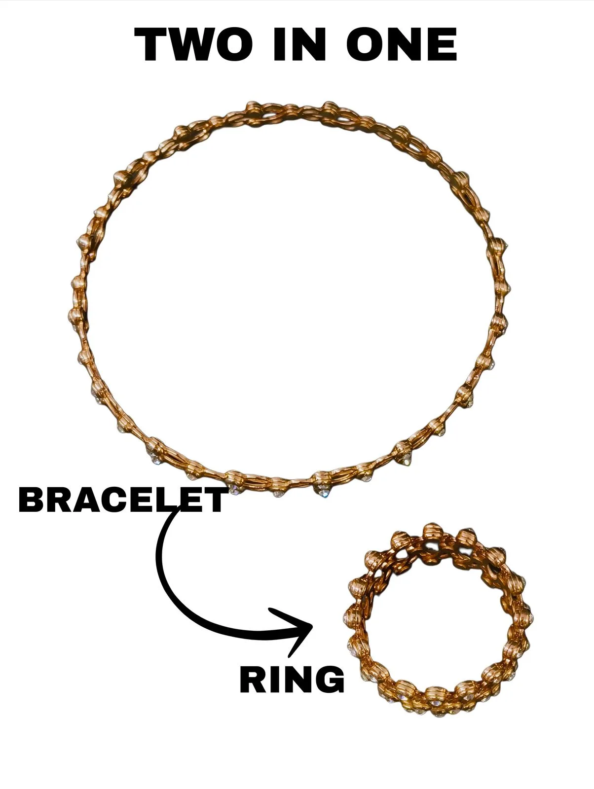 Magic 2-in-1 Convertible Ring-to-Bracelet Statement Piece
