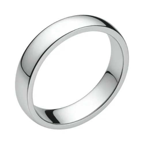 Classic Plain Silver Finish Band Ring