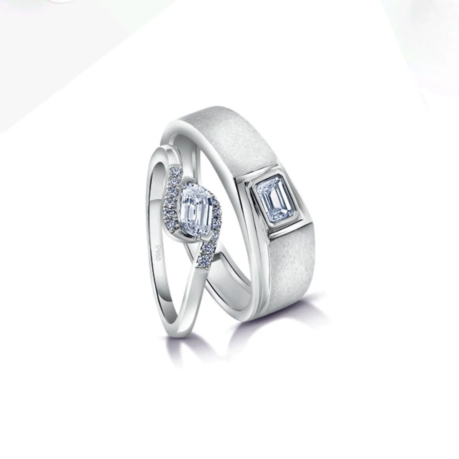 Forever Us Platinum Couple Band Rings