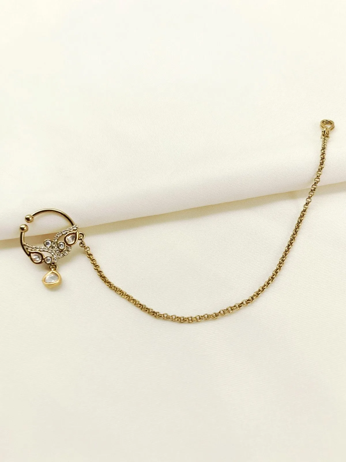 Ganga Antique Gold Kundan Nath