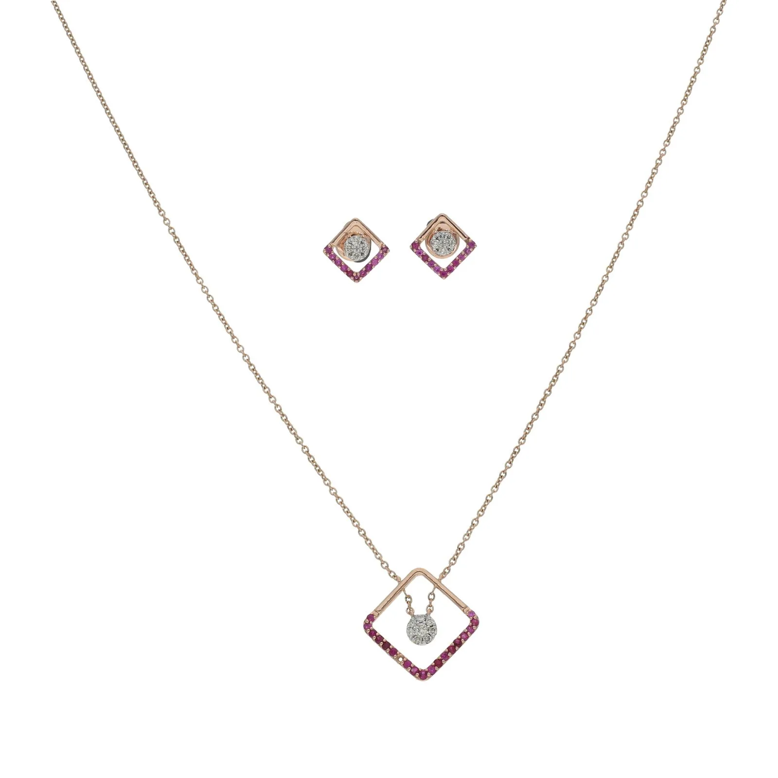 Diamond Pendant Set