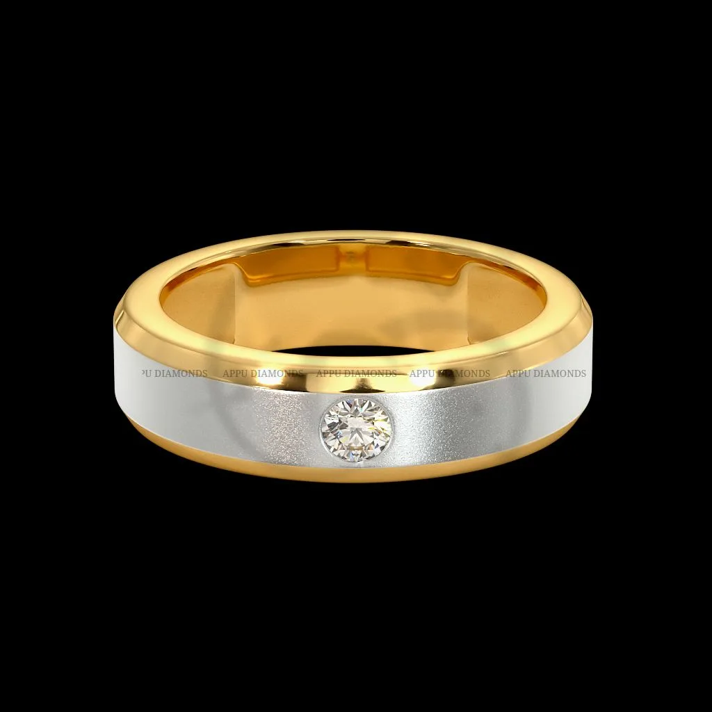 Stripe Diamond Ring – Unisex