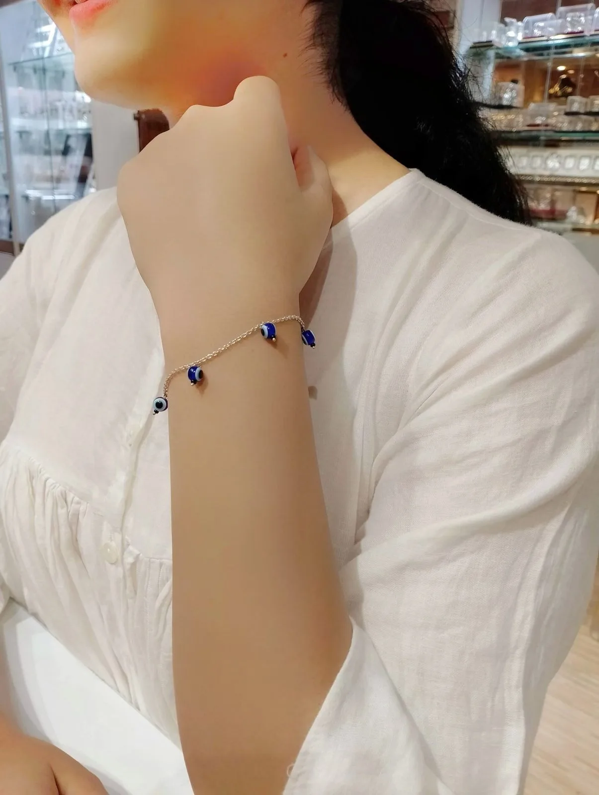 Pure Silver Evil Eye Nazariya Bracelet
