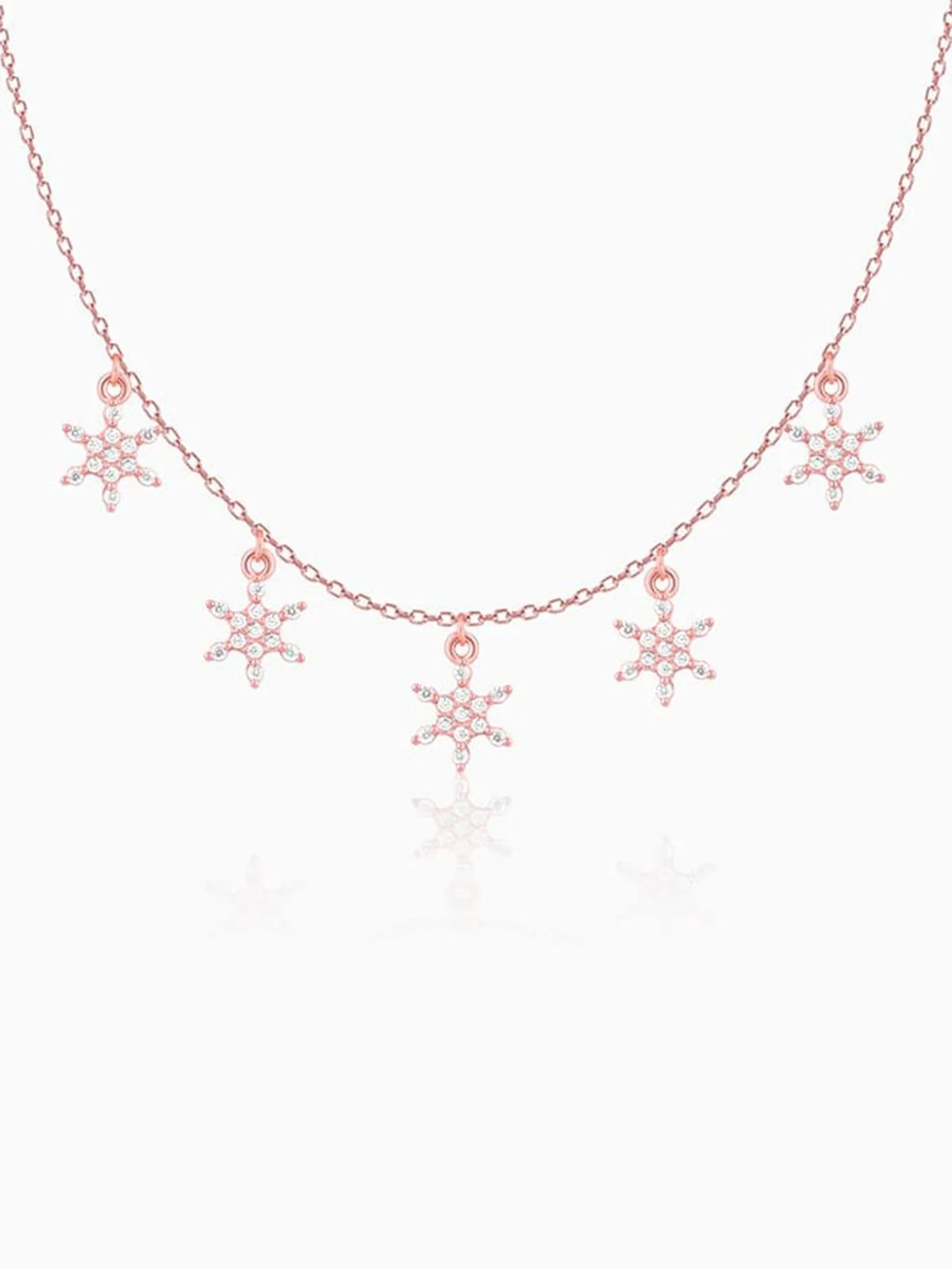 Rose Gold Frost Charm Necklace