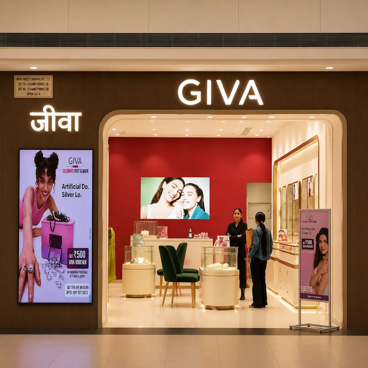 GIVA Silver &amp; Gold Jewellery Store | Pink Square Mall, Jaipur