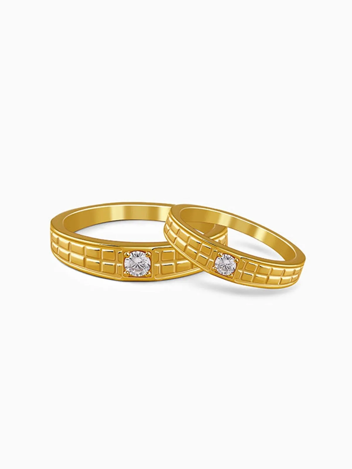Golden Vintage Love Couple Rings
