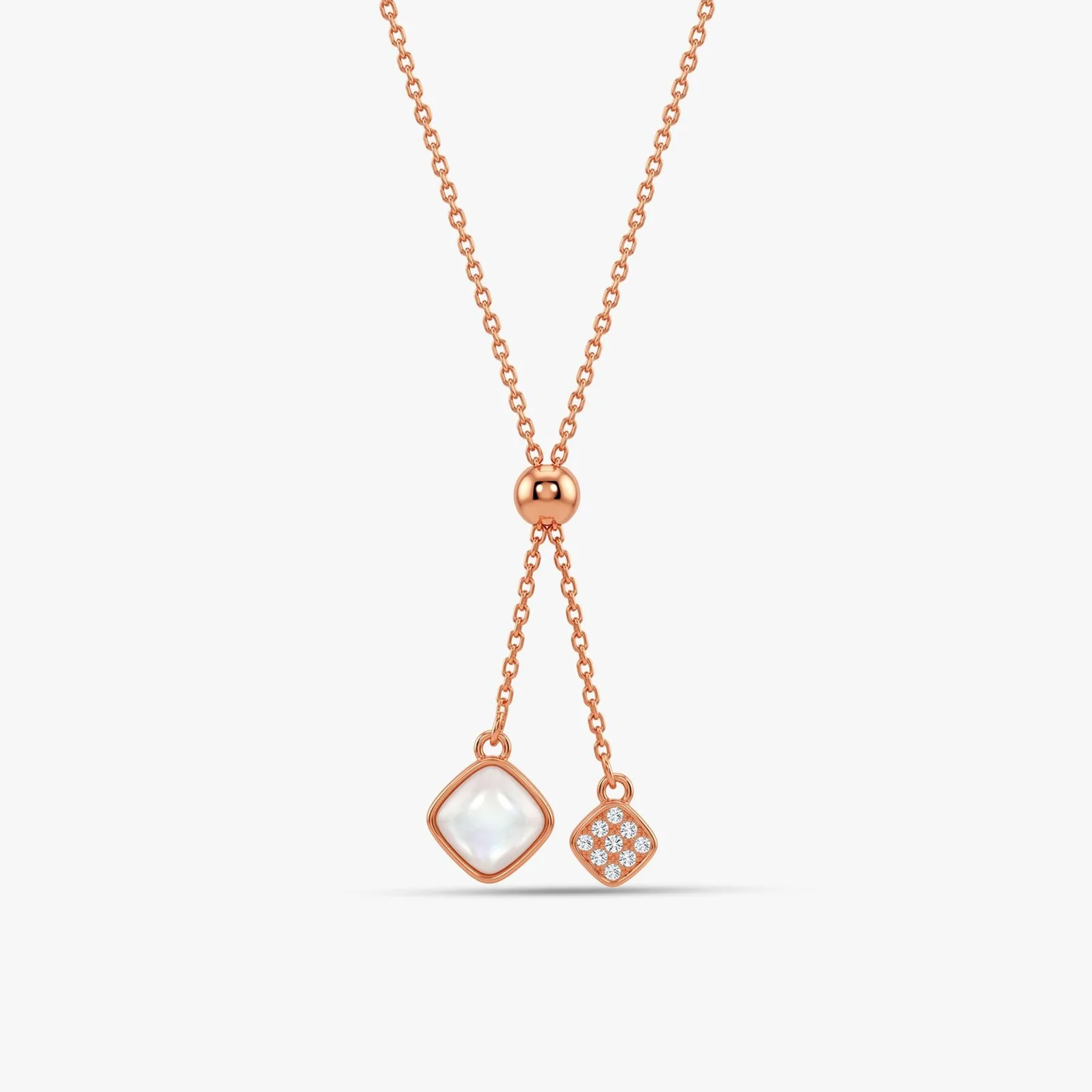 Rose Gold Paris Dangling Necklace