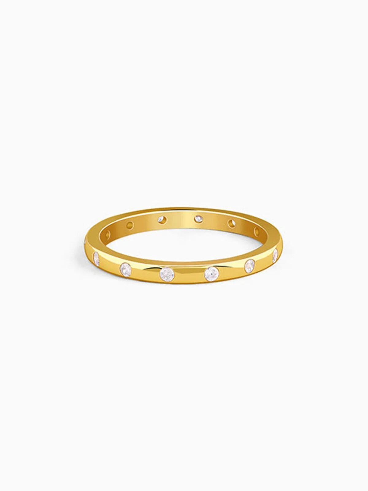 Golden Flush Setting Ring