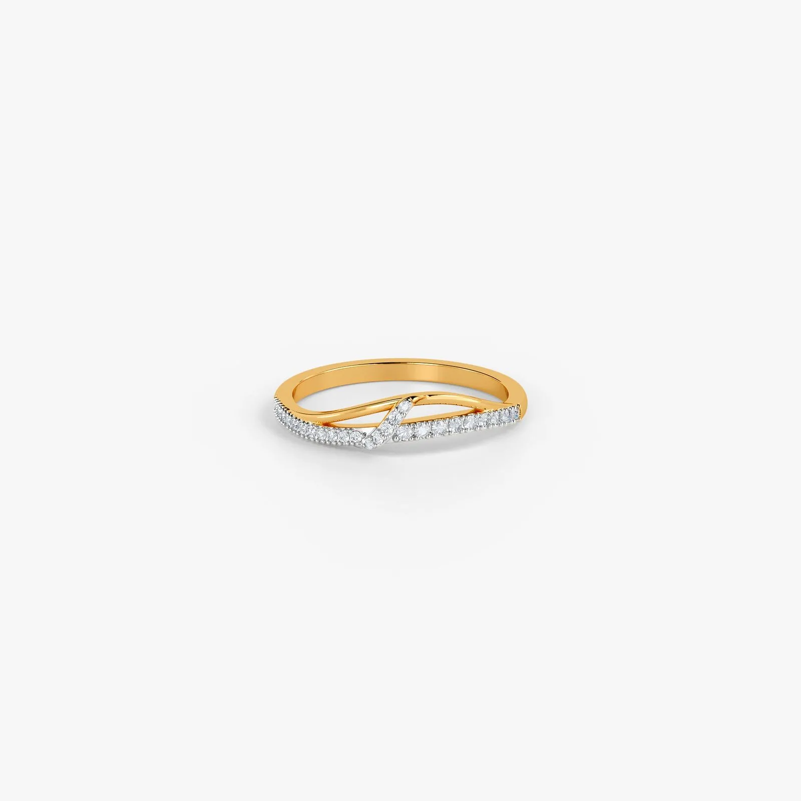 Gold Serene Drift Lab Grown Diamond Ring (Size 12)