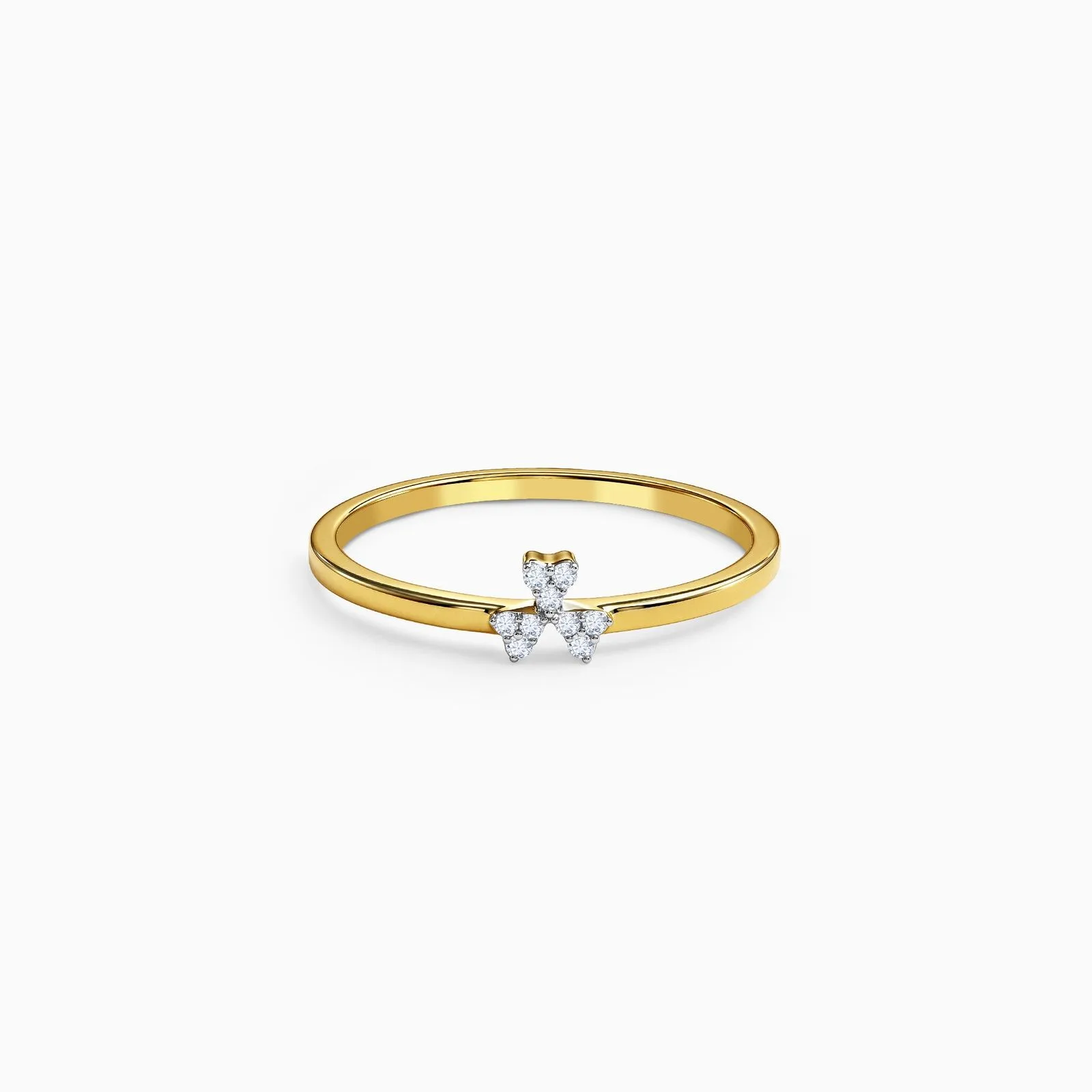 Gold Clover Muse Lab Grown Diamond Ring (Size 12)