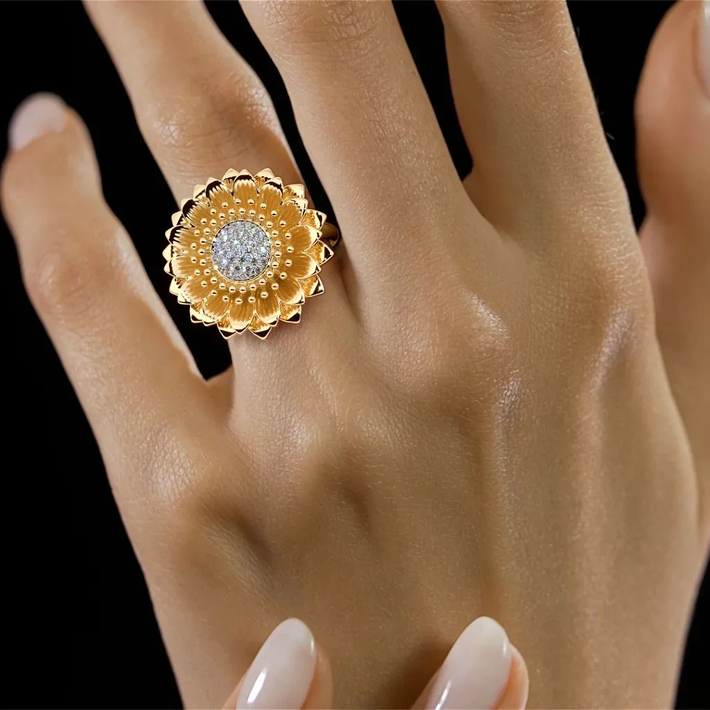 The Heavenly Sunflower Ring